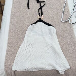 White and Black Halter Top bronze snake